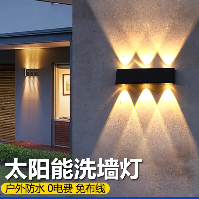 

Solar light outdoor waterproof courtyard garden home wall lamp