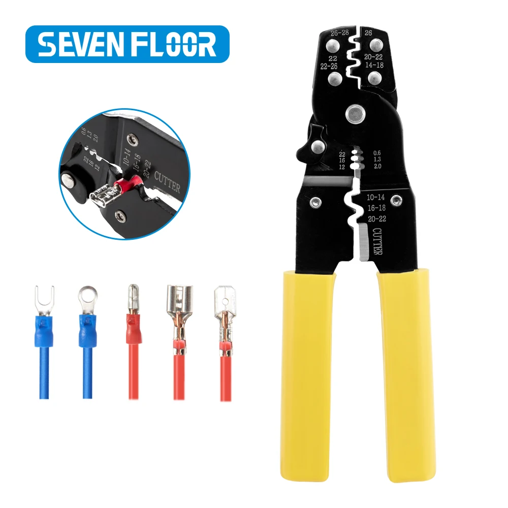 Wire Stripper Cutter Crimper 10-26AWG Crimping Tool Multifunctional Crimping Pliers Terminals Electrical Clamp Mini Tools
