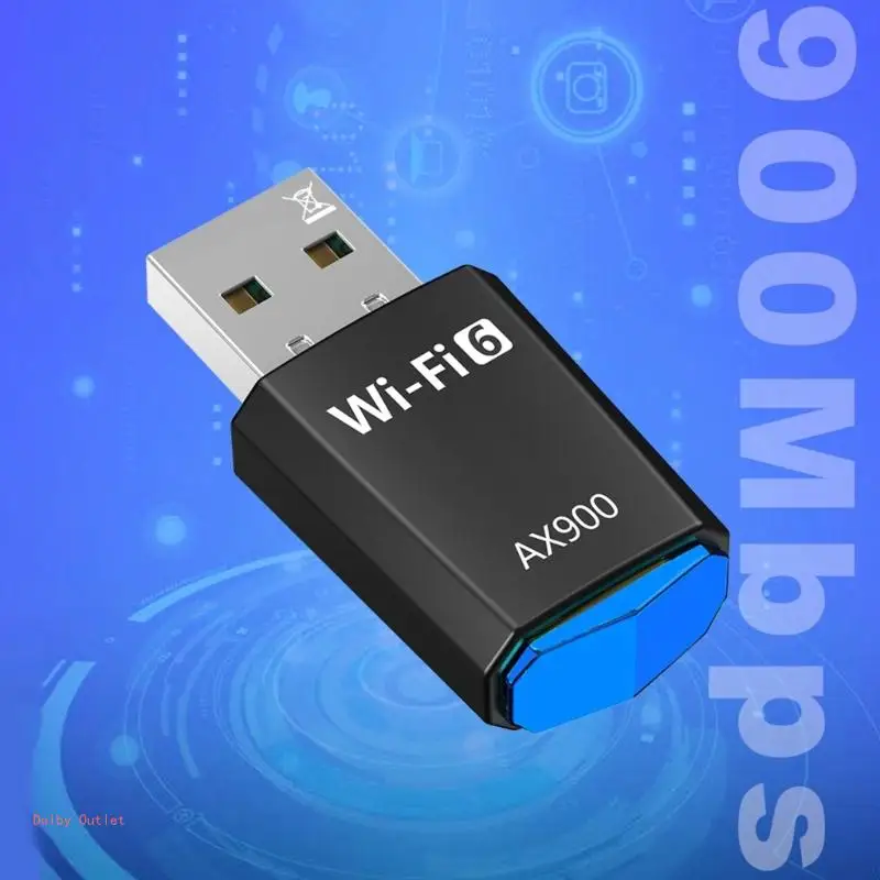 AX900 WIFI6 Adapter 900Mbps Wireless Networking Receiver Transmitter 2.4/5Ghz for Superior Internet Speeds on Computers