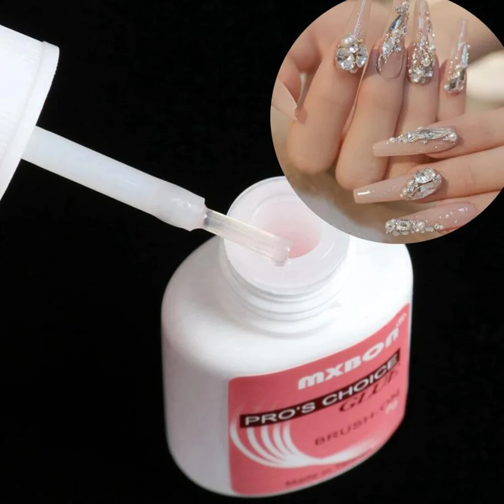 7g Fast-drying Nail Bond Glue Super Strong Adhesive False Nails Glue Acrylic Nail Tips Rhinestones Crystal Diamond Sticky Glue #