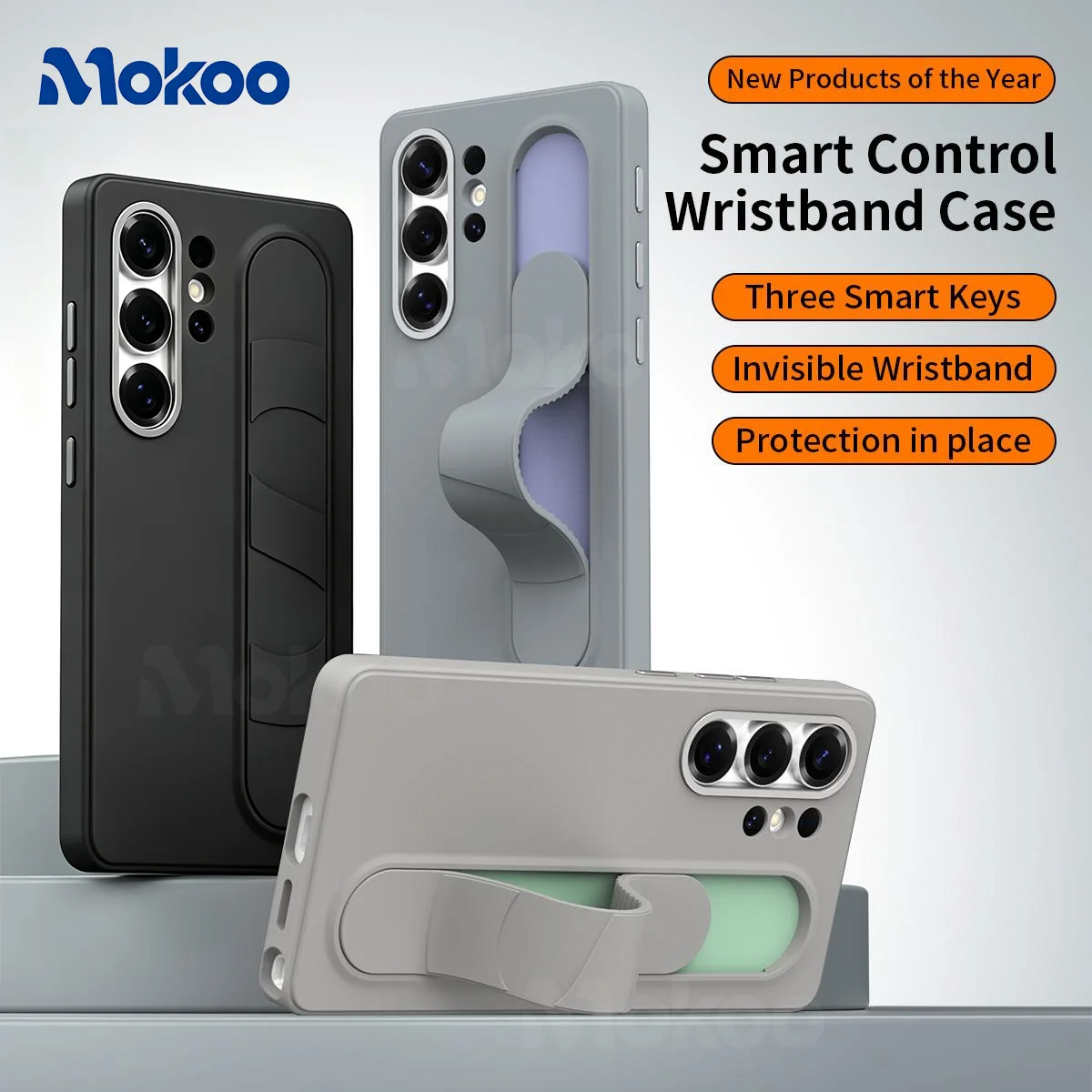 Smart Silicone Wristband Phone Case for Samsung Galaxy S26 S24 Ultra S23 Plus S22 S25 FE Multifunctional TPU Protective Cover