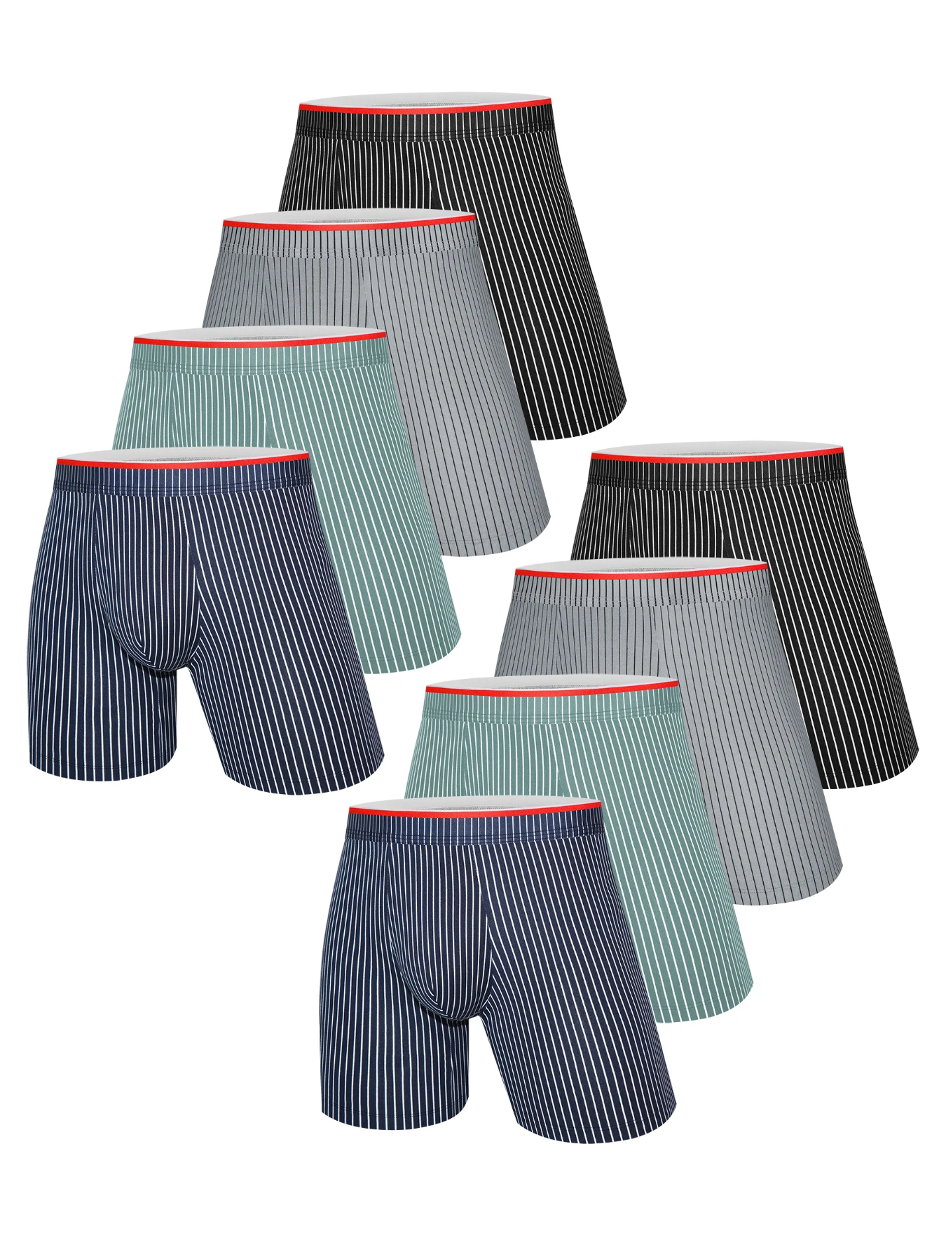 

8Pcs Men's Boxer Shorts fashion Underwear Sexy Panties Man Short Homme Underpants Male U Convex Lingerie Cuecas Wholesale lots p