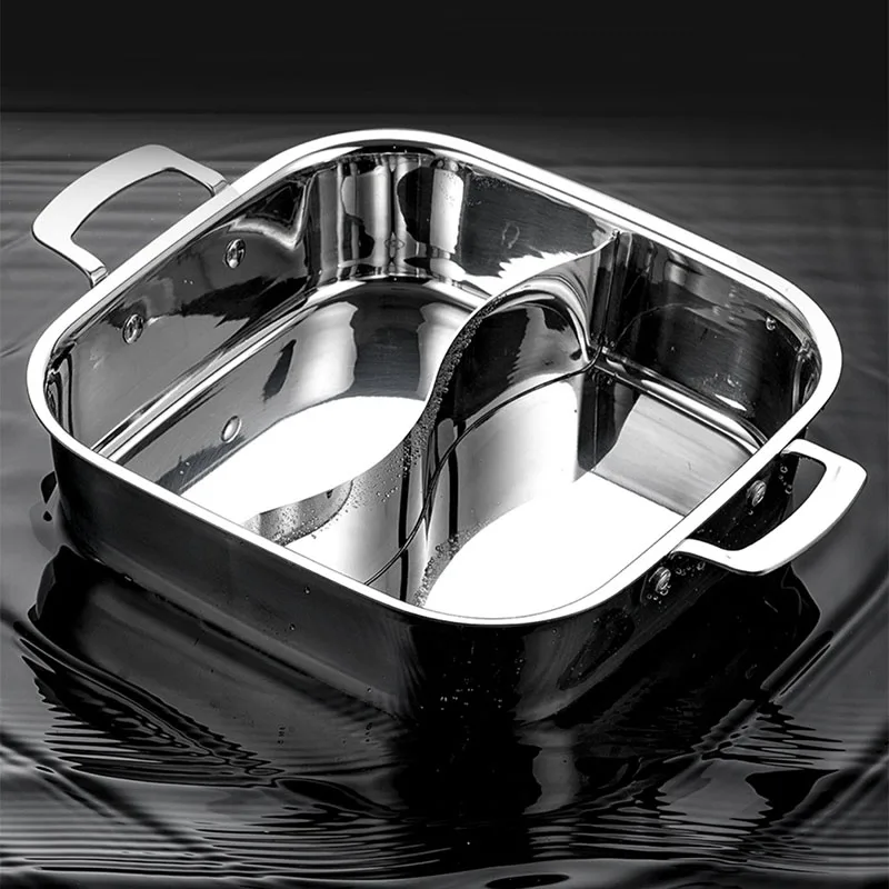 

Food Dishes Dish Hot Pot Assortment Double Stainless Steel Chinese Hot Pot Instant Noodle Soup Meat Fondue Chinoise Cookware