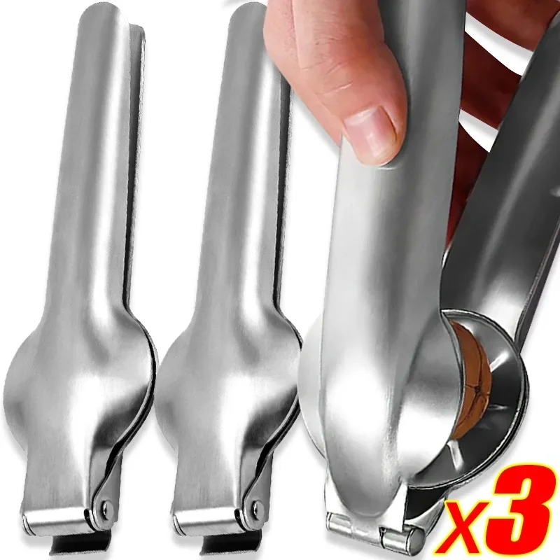 3/1Pcs 스테인레스 스틸 밤나무 오프너 너트 필러 톱니 모양의 가장자리 호두 까기 인형 클립 크로스 컷 밤나무 필수 홈 주방 가제트