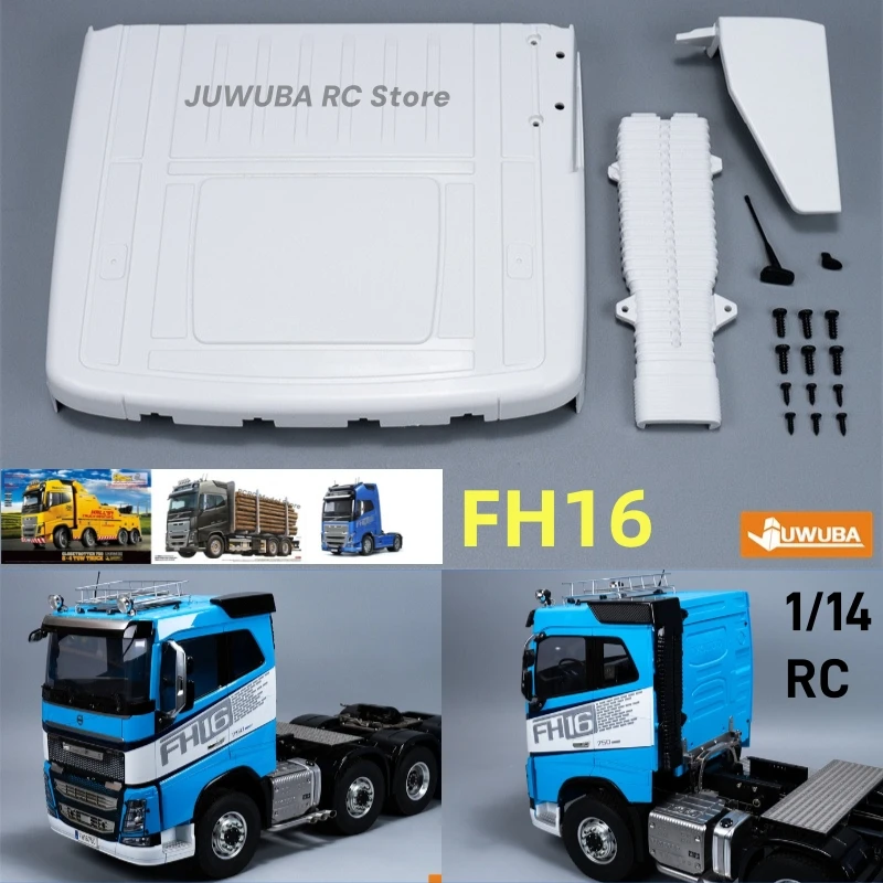 1-14-rc-camion-fh16-kit-de-cabina-de-techo-bajo-aleron-deflector-de-aire-para-tamiya-1-14-rc-camion-fh16-serie-4x2-6x4-8x4-piezas-accesorios