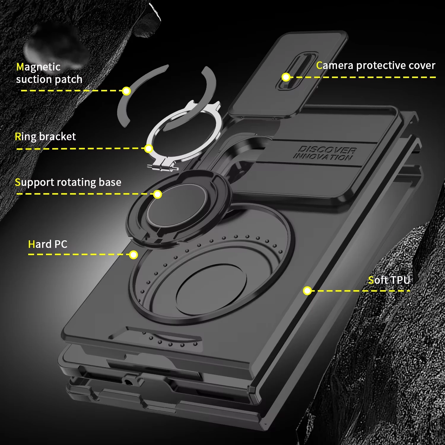 Case For Samsung Galaxy Z Fold 8 Ultra ZFold 7 ZFold8 Shockproof Protective Cover 360 ° Rotating Bracket Folding Magnetic Phone
