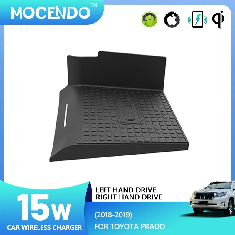 Para Toyota Prado 2018 2019 QI teléfono móvil rápido 15W soporte oculto para salpicadero de coche almohadilla de carga cargador inalámbrico rápido