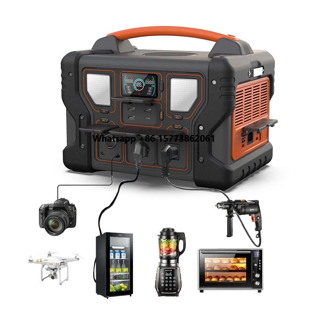 

Портативная солнечная электростанция для кемпинга и активного отдыха, 220В переменного тока, 1200Вт, с аккумулятором LifePO4
