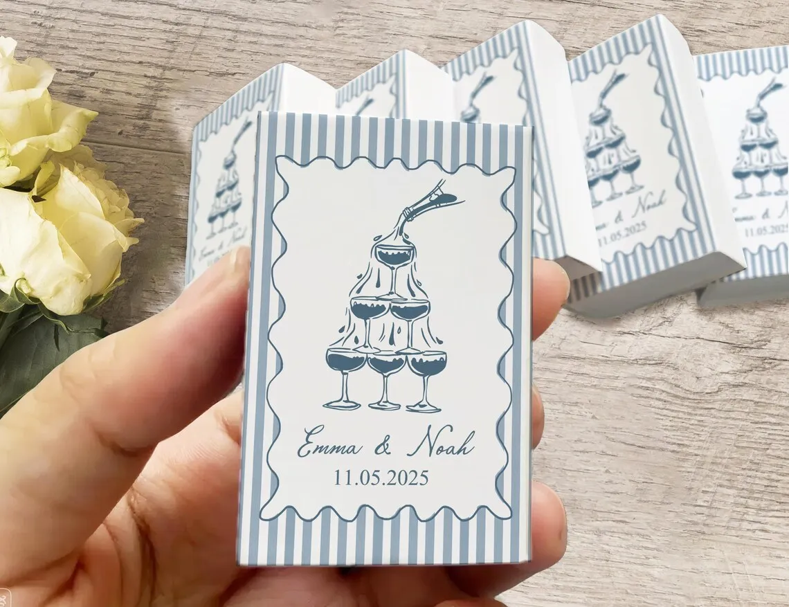 Personalized Retro Birthday Matchboxes Custom Photo Matchbook Bulk Party Favor Milestone Birthday Decor Guest Gift For 30th 40th view 5