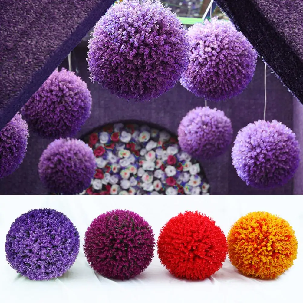 Artificial Grass Ball for Flower Pots Realistic Artificial Grass Ball for Garden Decor Durable Fade-resistant Fake for Lawn