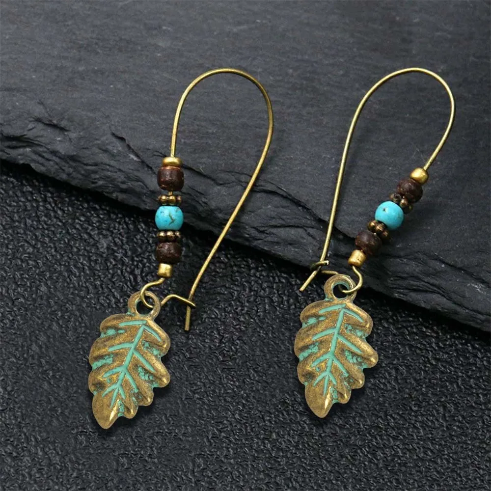 إكسسوارات مجوهرات مصنوعة من خليط معدني، أقراط ملونة باللون الأخضر العتيق، المعلقات، الأساور الإبداعية، القلائد، المعلقات الصغيرة