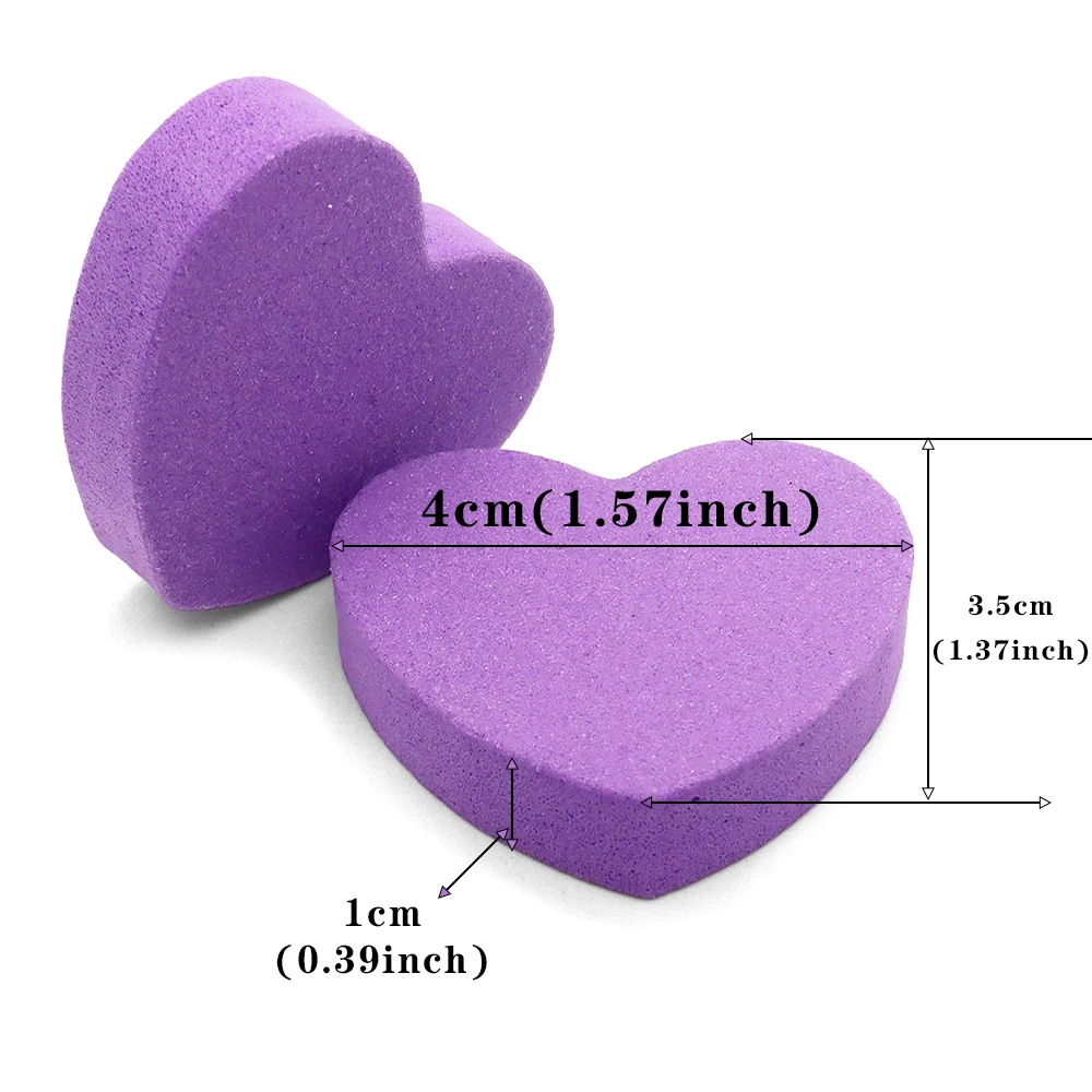 50 قطعة ملفات الأظافر مزدوجة الوجهين كتل عازلة 100/180 حصى المحمولة قابل للغسل الرمال التلميع ملف شكل قلب إزالة هلام طلاء الأظافر