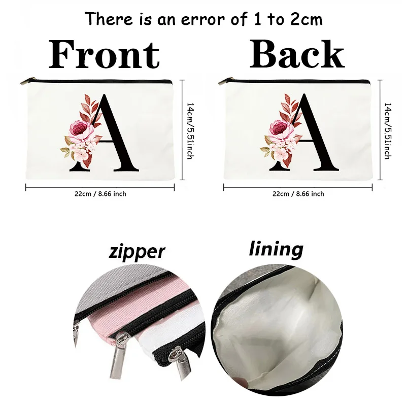 حقيبة مكياج جديدة بنمط الأزهار لعام 2025 مع سحاب إغلاق حقيبة مستحضرات تجميل خفيفة الوزن ومتعددة الاستخدامات للنساء حقيبة تخزين مقلمة #6