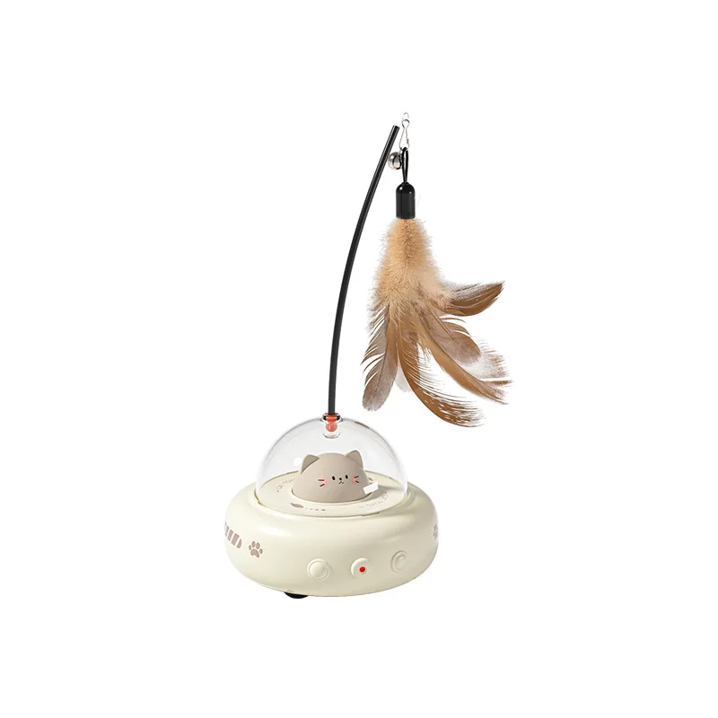 

Smart Automatic Interactive Cat Toy Self-Play Electric Sensor Feather Wand Cat Teaser Pet Supplies Fun Entertainment Gift