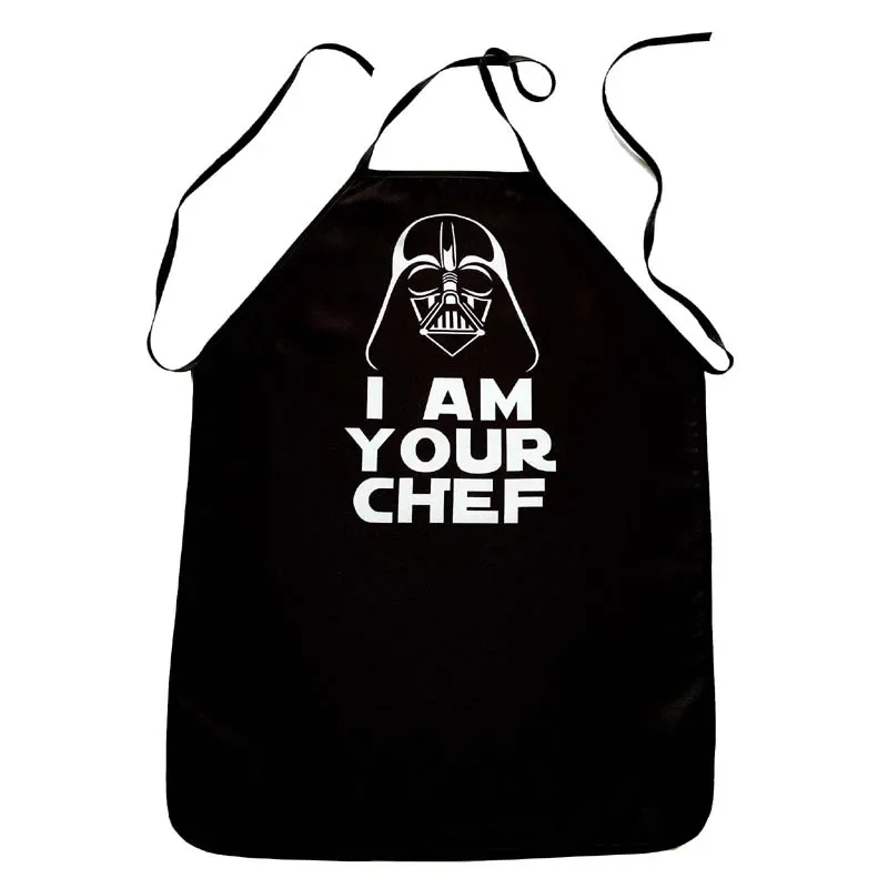 Black Cheaf Dinner Party Apron Kitchen For Men Woman BBQ Cooking Polyester Baking Accessories