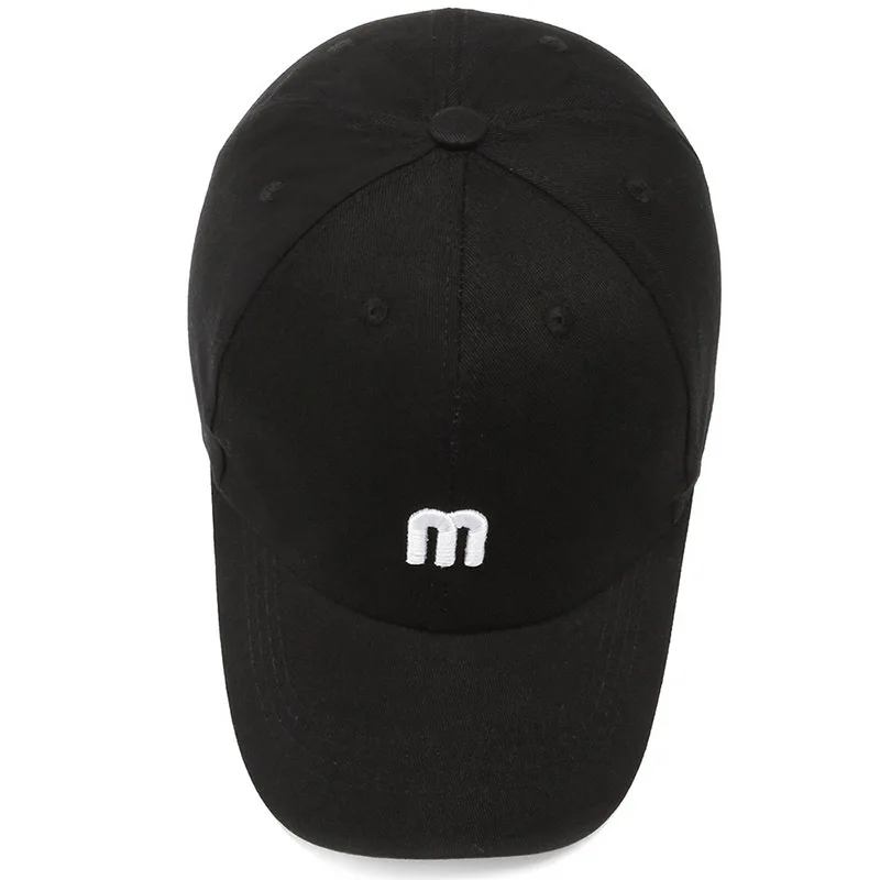 Women Adjustable Outdoor Travel Baseball Caps for Men Kpop Letter M Embroidery Sun Visor Dad Hat Male Snapback Peaked Caps