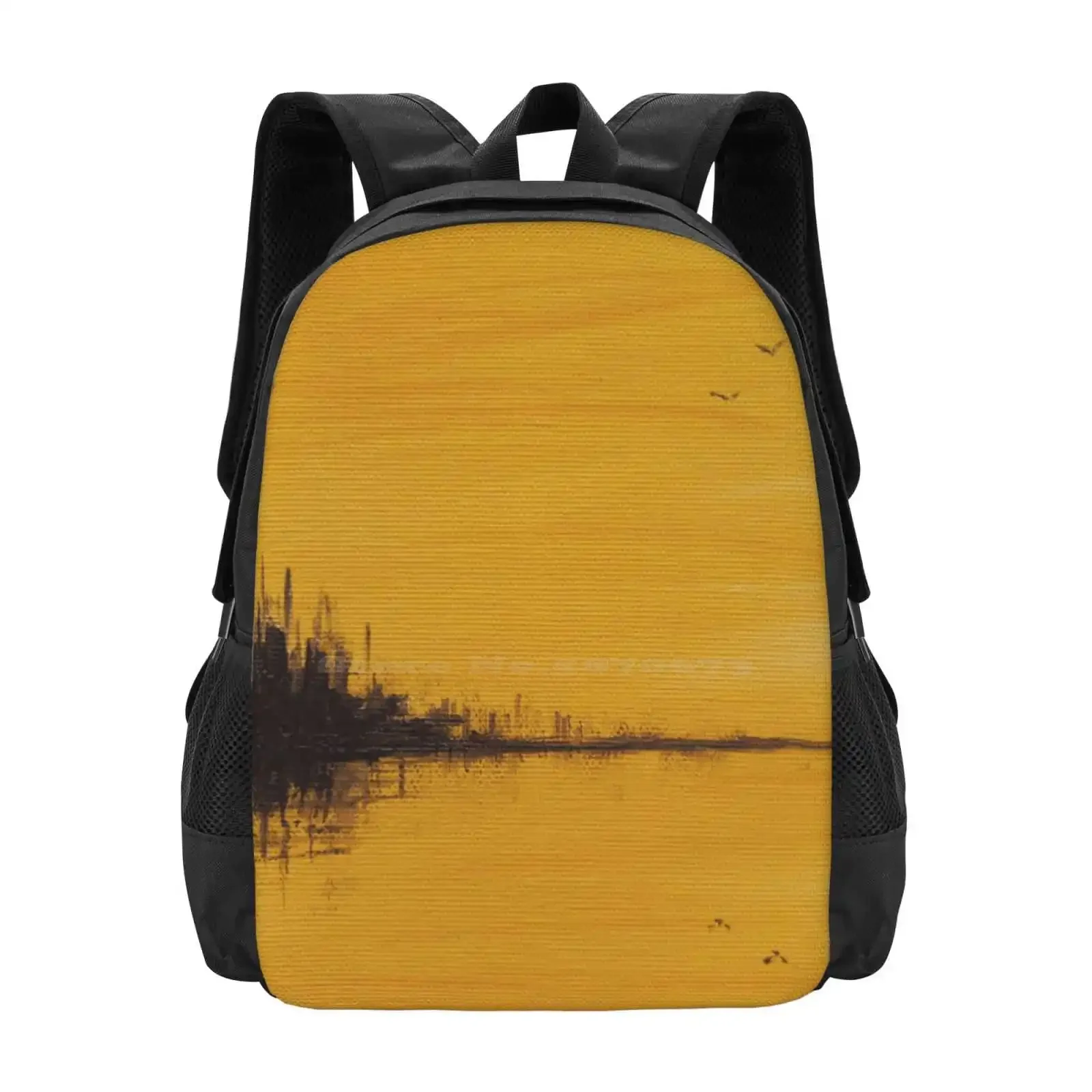 

Sunset Hot Sale Schoolbag Backpack Fashion Bags Yellow Sunset Original Artwork Original Design Warm Summer