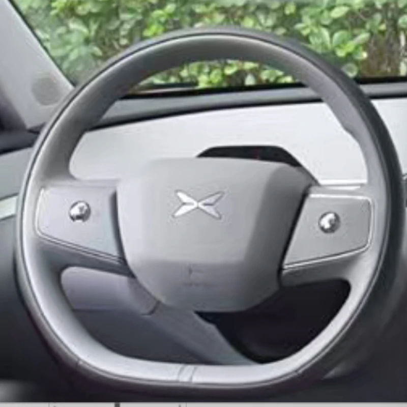 Hand-Stitched Non-Slip genuine Leather car Steering Wheel Cover For XPeng MONAM 03 2024 Car parts