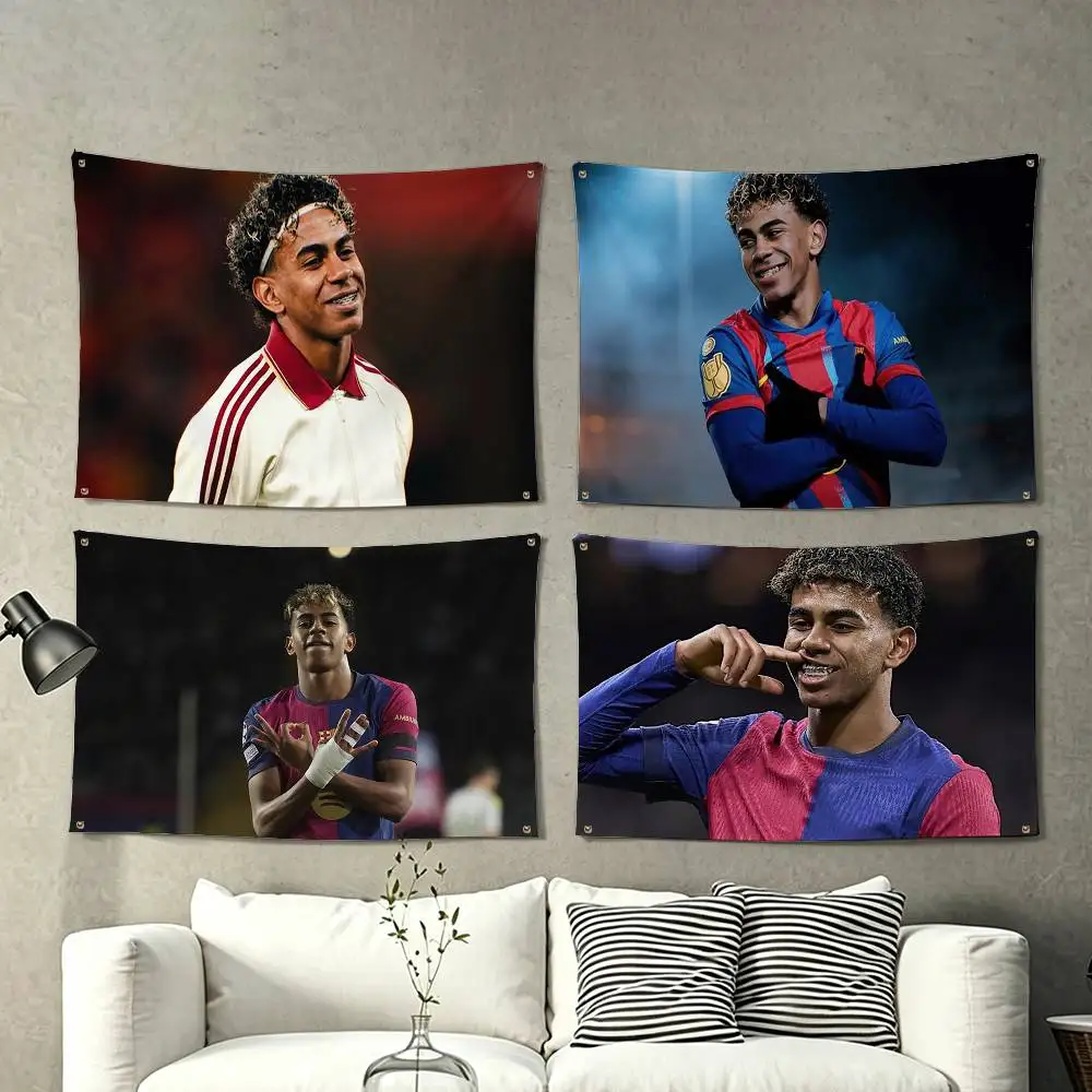 football Lamine Yamal  Flag Suitable For Party Club Outdoor Interior Wall Decoration Banner Fans Gift