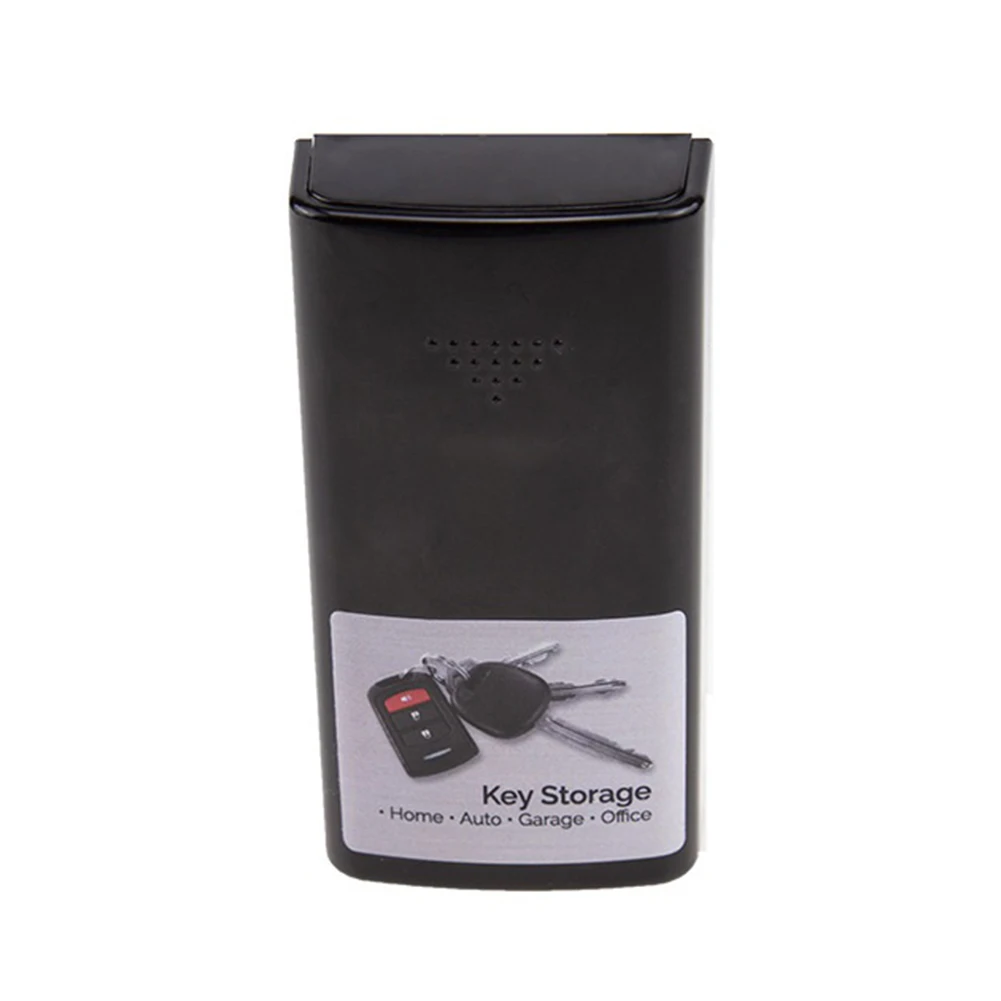 Magnetic Car Stash Safe Lock Spare Key Box Practical Storage Safe  Box Black for Home Office Factory Car