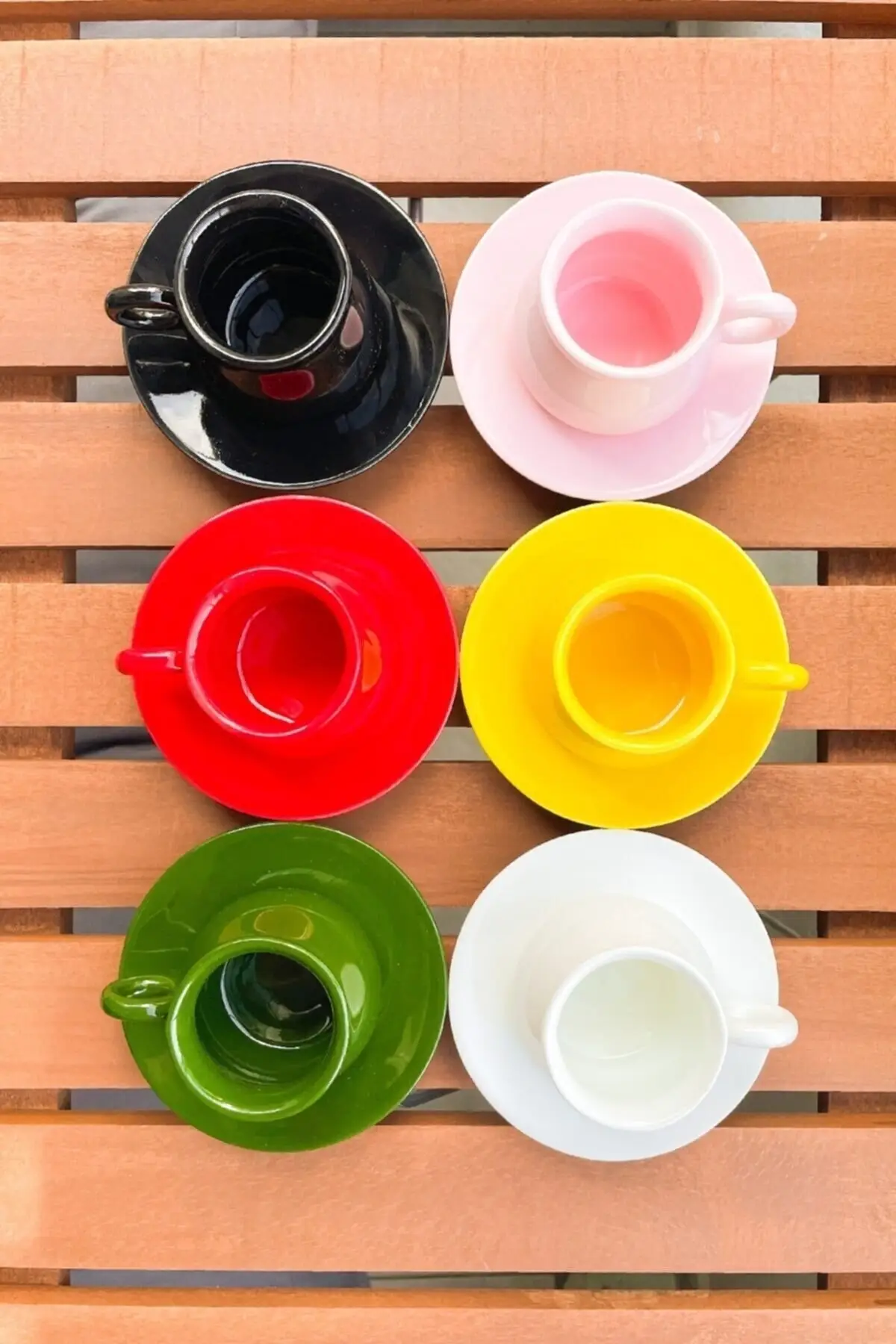 DOLBOVI 12 piece colored coffee cup set