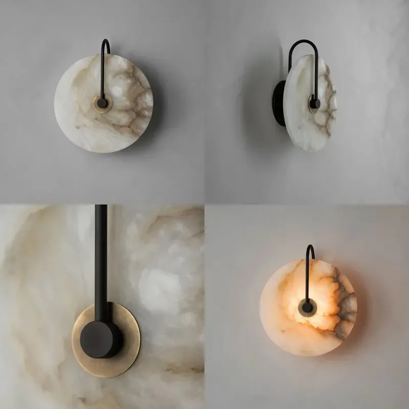Factory Direct Sales Alabaster Custom Wall Lamp for ADA Aperture Living Room Bedroom Entrance