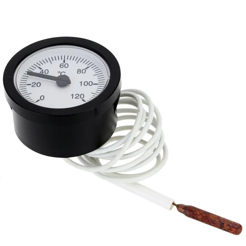 High Accuracy Temperature Thermometer Gauge Brass Probe Capillary Tube for Water Oil Outdoor Bath or Laboratory Monitoring