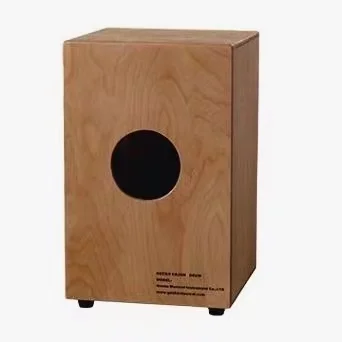 Steel string cajon drum producing by GECKO brand percussion instrument Zebra wood