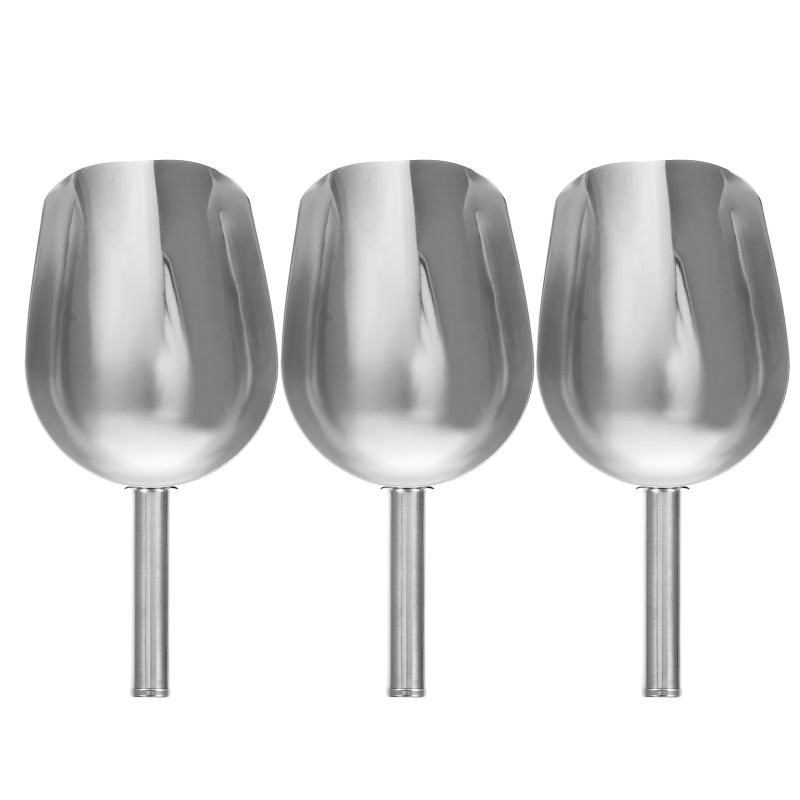 

3Pcs Multipurpose Shovel Ice Scoop Grain Flour Rice Scoop Stainless Steel Wear Resistant H Suitable Crushed Ice