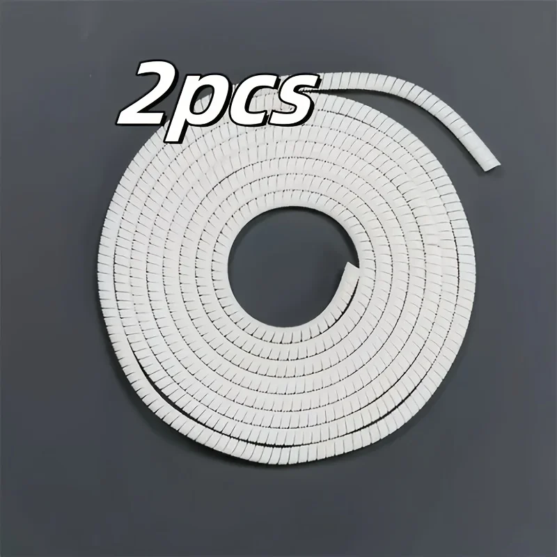 2 Pack White & Black Cable Protector, 4.6 Ft Elastic Cable Strap for Data Line