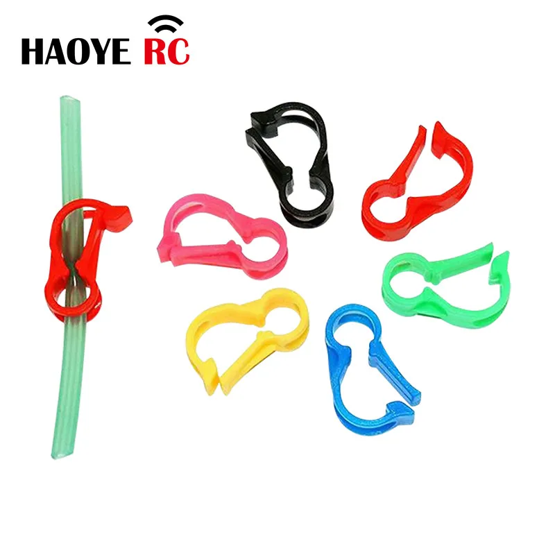 Haoye 10 Pcs ​Φ5 mm  Plastic Fuel Line Clamp/Hose Clamp/Filler Pipe Lock/Oil Stop Valve Oil Tank Accessories For RC Model Planes