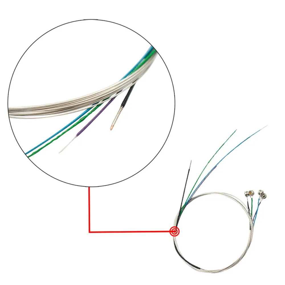 Stainless Steel Wire Violin Strings Set Mixed Colors Full Set Violin String Stringed Instrument Strings For Fiddle Performance