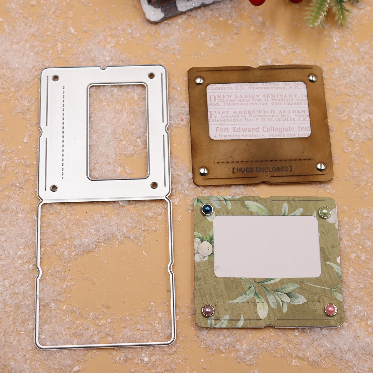 Square Photo Album Bookmark Tag Metal Die Cut Mold DIY Scrapbooking Greeting Card ledger Crafts Cutting Dies 2024 New Arrivals