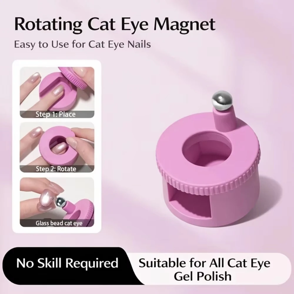 Rotierender Katzenauge-Nagelmagnet Multifunktionaler Breiter Lichteffekt Glasperlen-Effekt Starker Automatischer Magnet für Gel-Nagellack – Detail 8