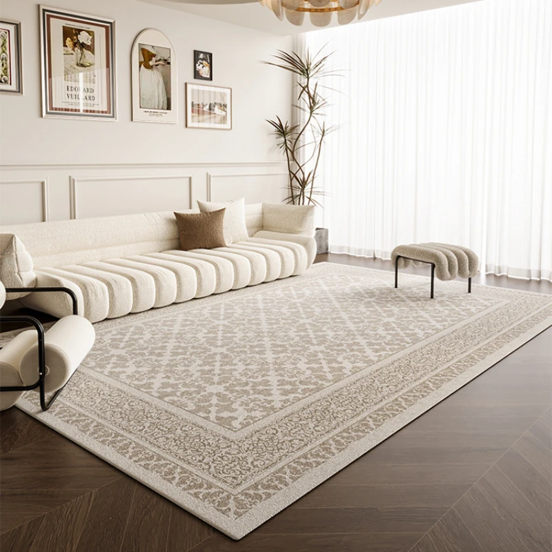 

French Style Carpets for Living Room Light Luxury Bedroom Decor Carpet Lounge Floor Mat Bedside Soft Rug