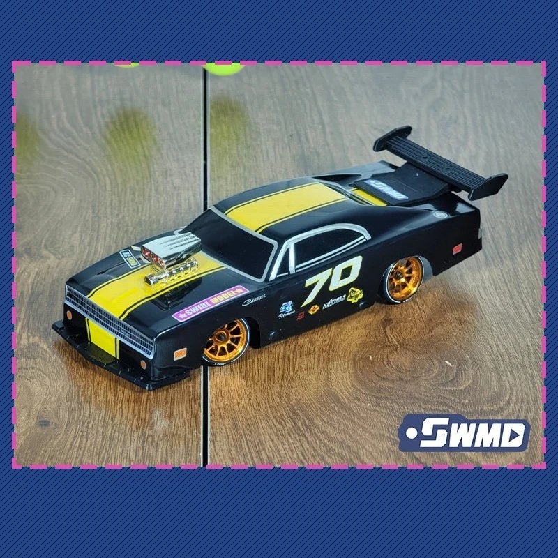 For HPI Stage D24 1/24 RC Drift Car Dodge Classic Body Shell Conversion Kit 3D Printed Spoiler Front Splitter No-Drill Install