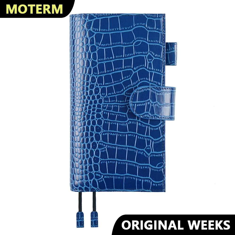 

Moterm Original Weeks Cover for Hobonichi Weeks/ Mega with Back Pocket and Double Clasps Notebook Diary Planner Agenda Organizer