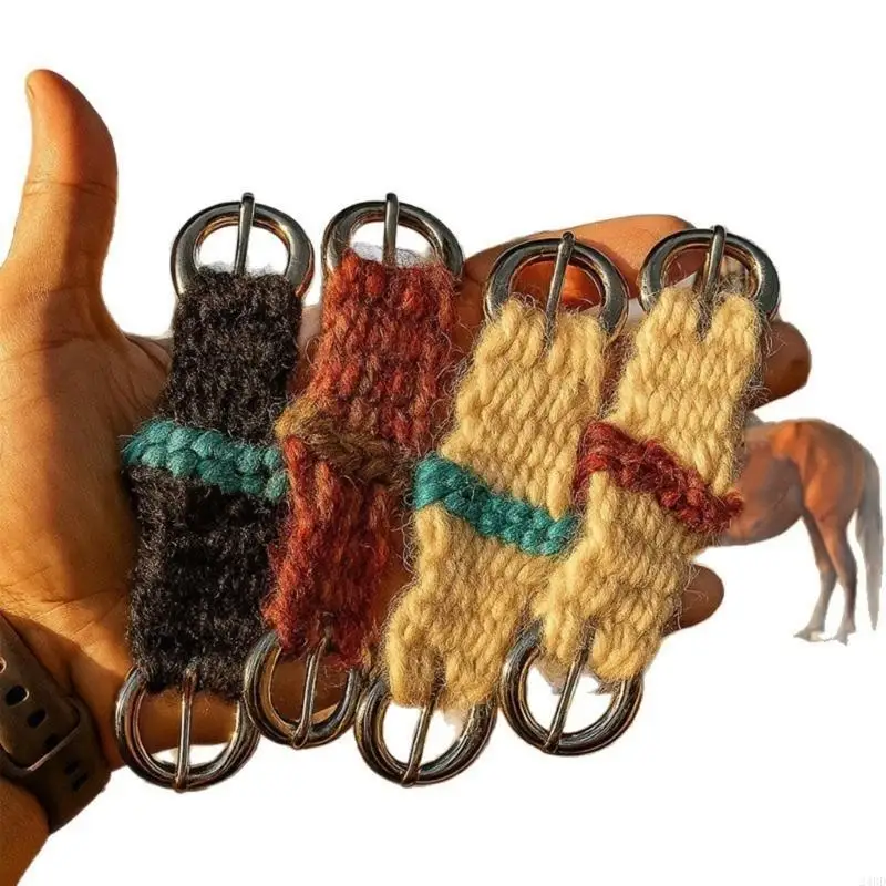 يدويا مصغرة الفروسية السروج المفاتيح مضفر مفتاح حامل كيرينغ ملحق لعشاق ركوب الخيل 24BD #3
