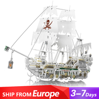 Pirate Ship MOC MouldKing 13193 Styx Skull Skeleton Pirate Ship Sailboat Boat Model 3769PCS Building Blocks Brick Puzzle Toys
