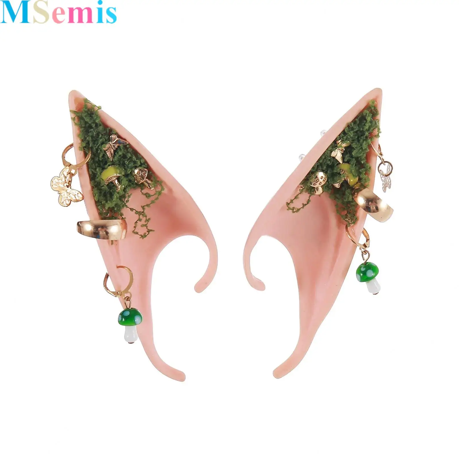 

Artificial Fairy Elf Ears Mushroom Decorative Fairy Angel Ears for Adult Kids Masquerade Halloween Anime Role Play Props