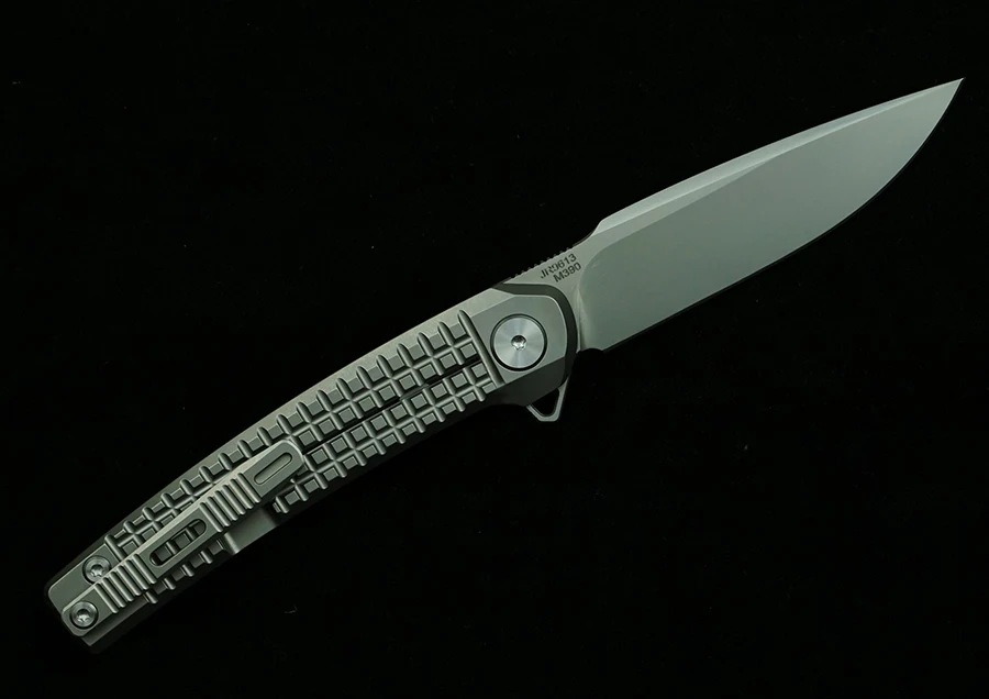 LEMIFSHE JR9613 Real M390 Blade Titanium Alloy Handle Folding Knife Outdoor Camping Hunting Kitchen Survival Pocket EDC Tool