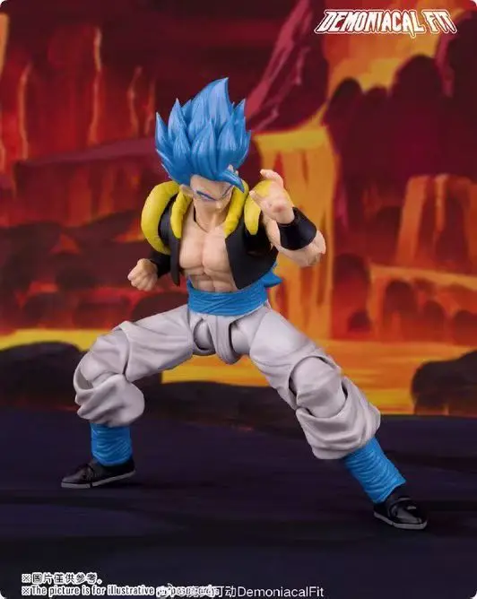 متوفر في المخزون شيطاني صالح Gogeta الشكل لعبة دراغون بول Z SHF بطل الفالس جوجيتا الرقص العليا سوبر سايان جذوع الشكل لعبة الهدايا #2