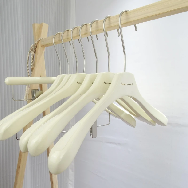 Clothes Hanger Solid Wood White Non-Slip Children's Pant Rack Modern Simple Clothing Store Balcony Hanging Ornaments Adult Style