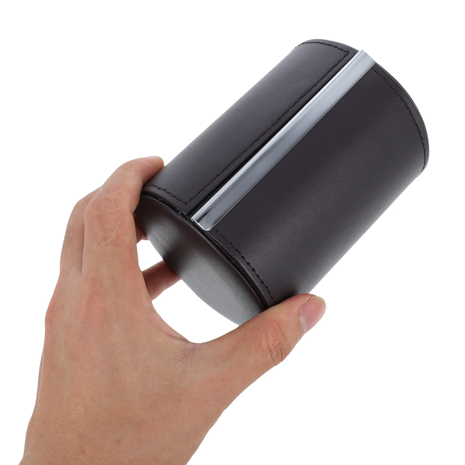 

Sturdy Magnetic Closure Case Round Anti-Wrinkle Tie Storage Cylinder Box For Business Formal Travel Use Black Tie
