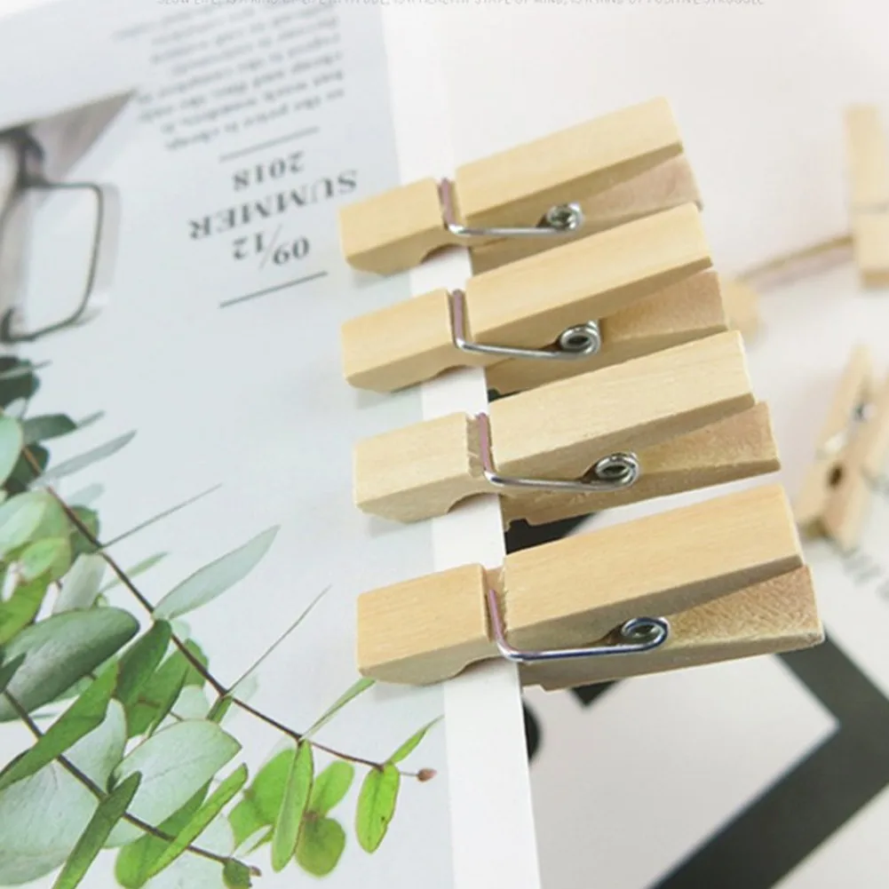 

100 шт. мини DIY деревянные зажимы для одежды фотобумага прищепка для ногтей карты ремесленные прищепки для фотобумаги аксессуары для одежды