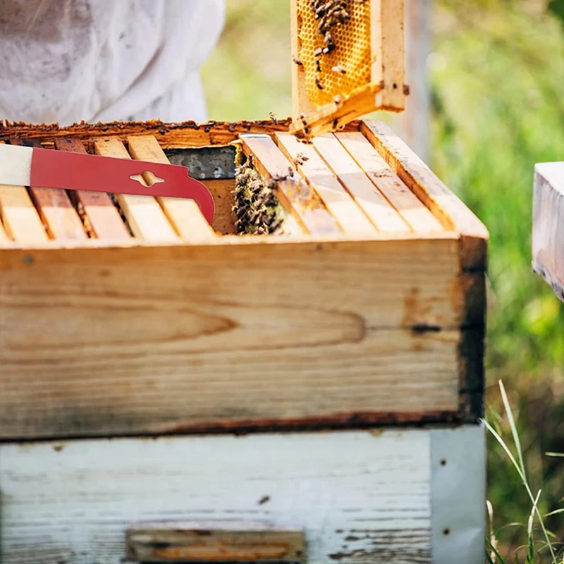 Bee Hive Tool For Beekeepers,Include J Hook Frame Lifter Scraper,Bee Hive Frame Grip Holder Lift,Wooden Beekeeping Brush