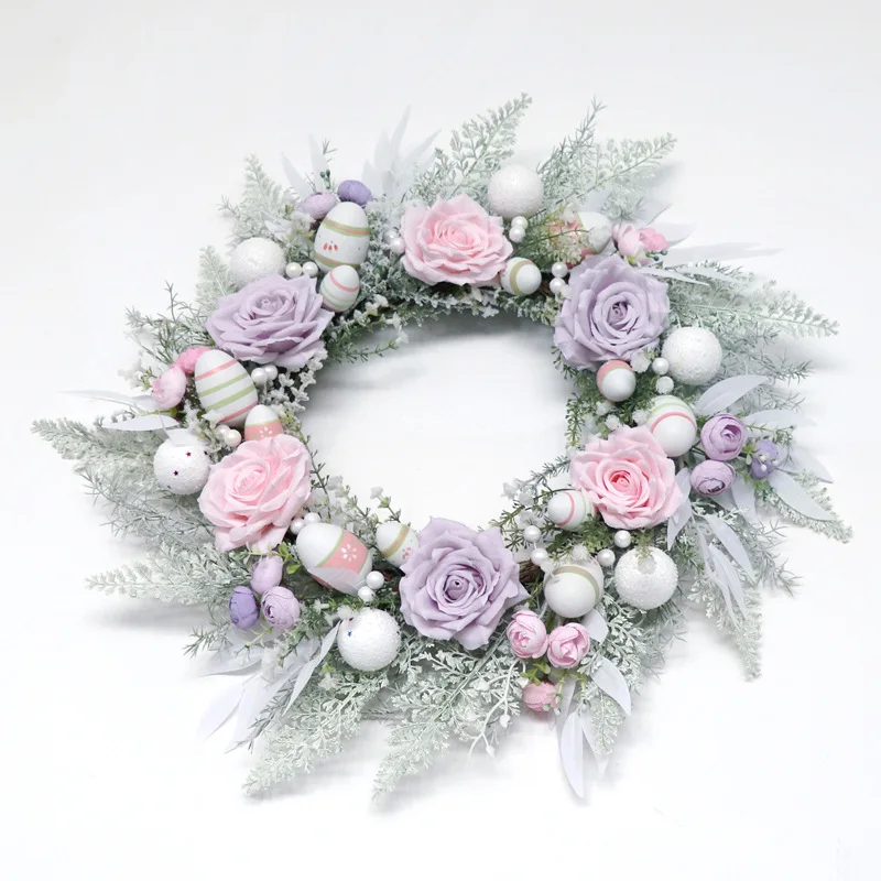 Easter wreath simulation Easter egg holiday home door decoration wall pendant wedding scene arrangement