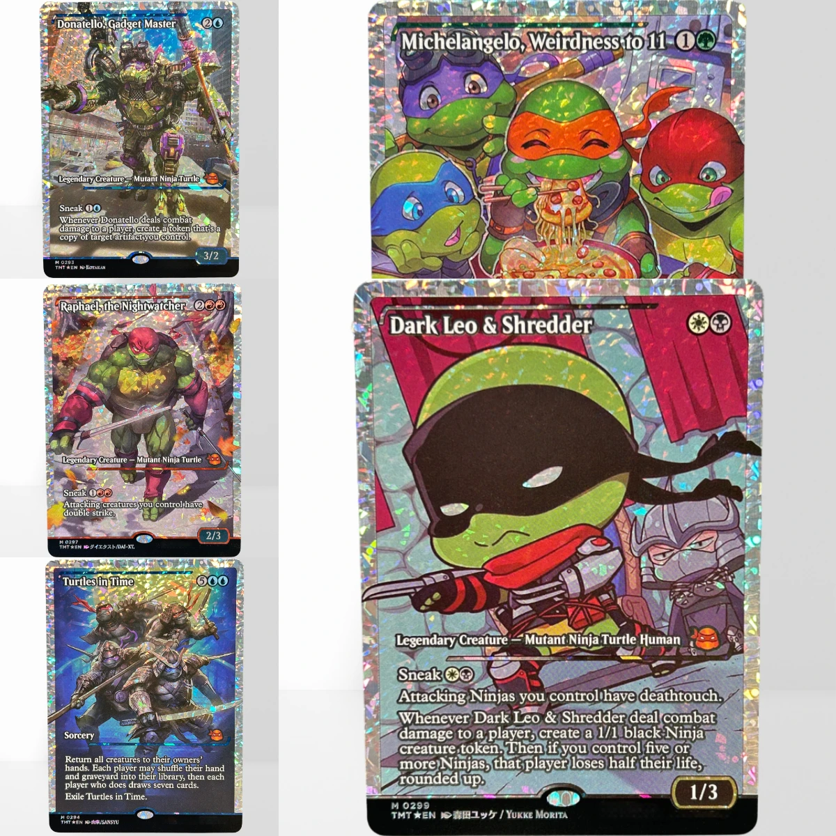 EOE ECL TMT FRACTURE Foil TCG magical proxy Dark Leo & Shredder Icetill Explorer Starfield Vocalist German Black Core