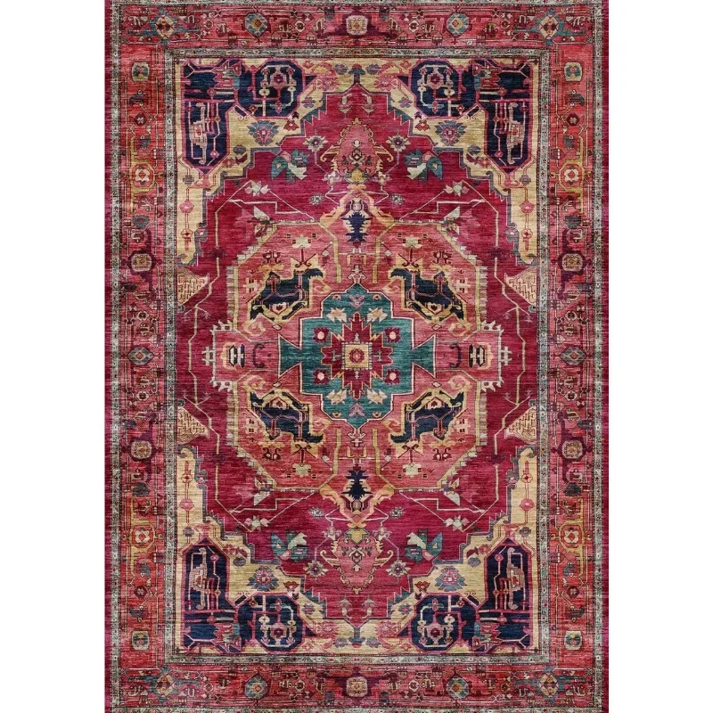 Retro Traditional Persia Design Carpet Indoor Mats Rugs Home Mat Washable Non-slip Mats and Runner Bohemia Floor Decorative Mat