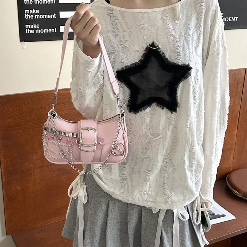 

Модная женская сумка через плечо с цепочкой 2026 года, вместительная текстурированная сумка-тоут, минималистичная однотонная сумка с золотой цепочкой